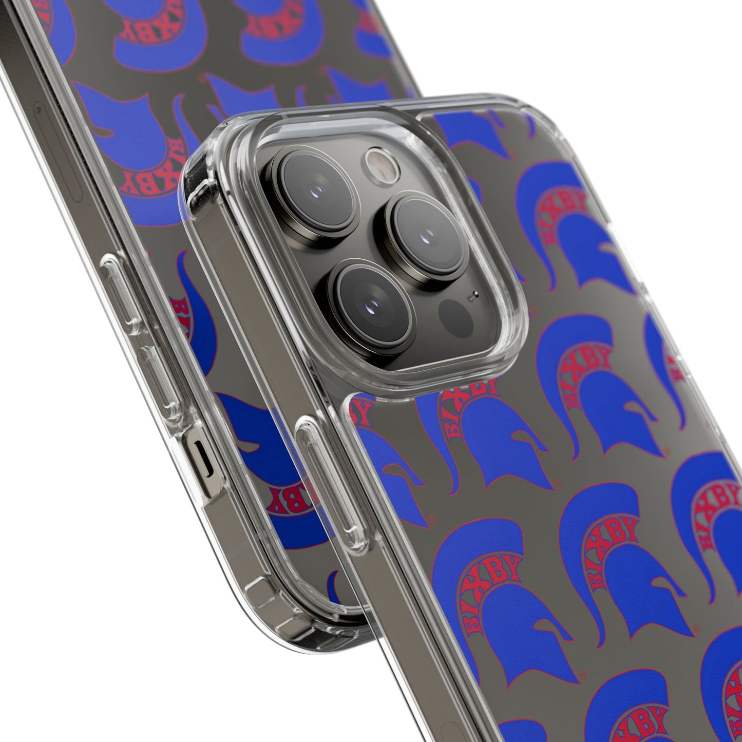 Spartan Blue Logo Clear Apple Phone Case