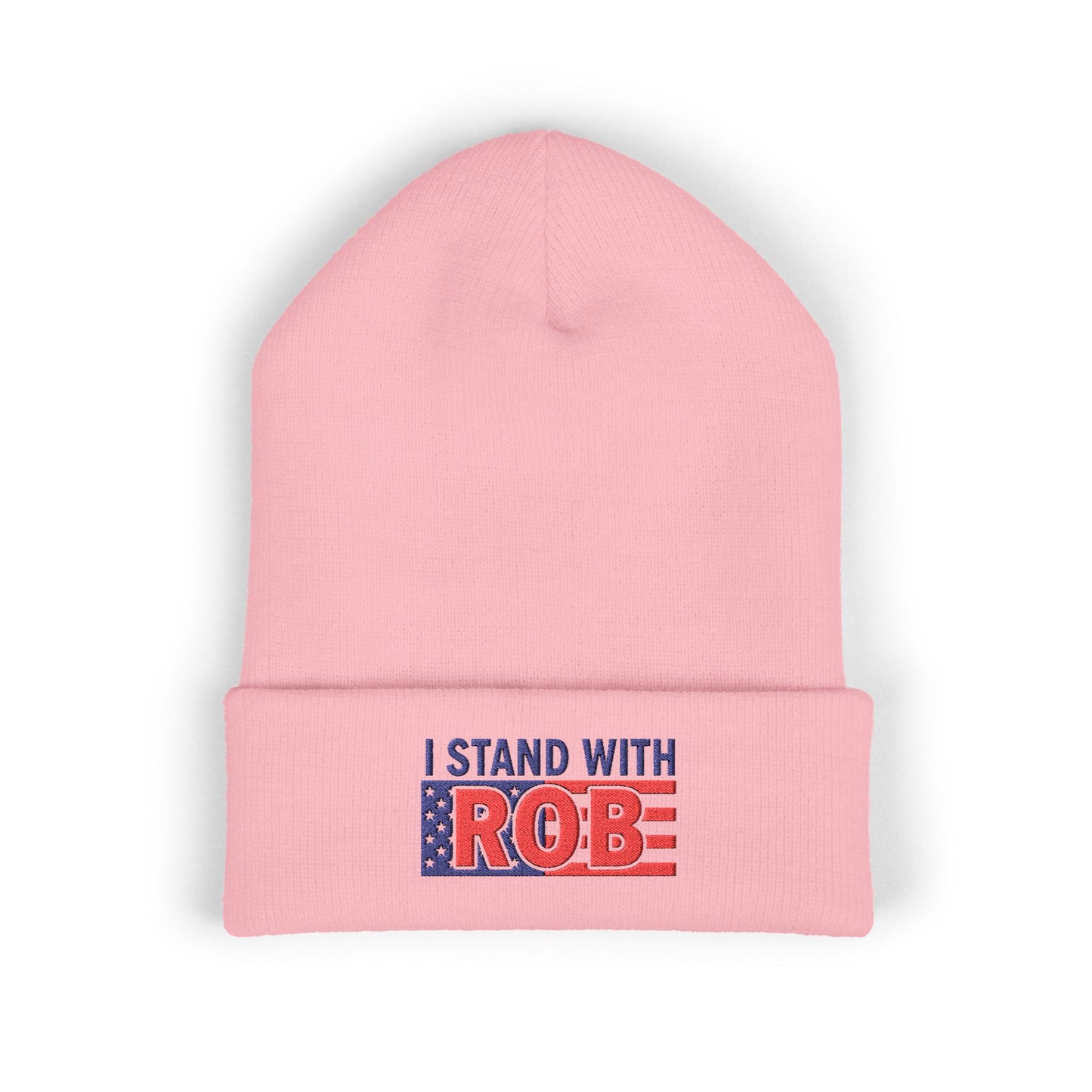 Patriotic Flag - I Stand With Rob Embroidered Beanie