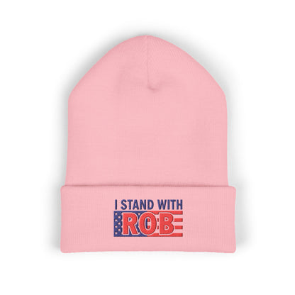 Patriotic Flag - I Stand With Rob Embroidered Beanie