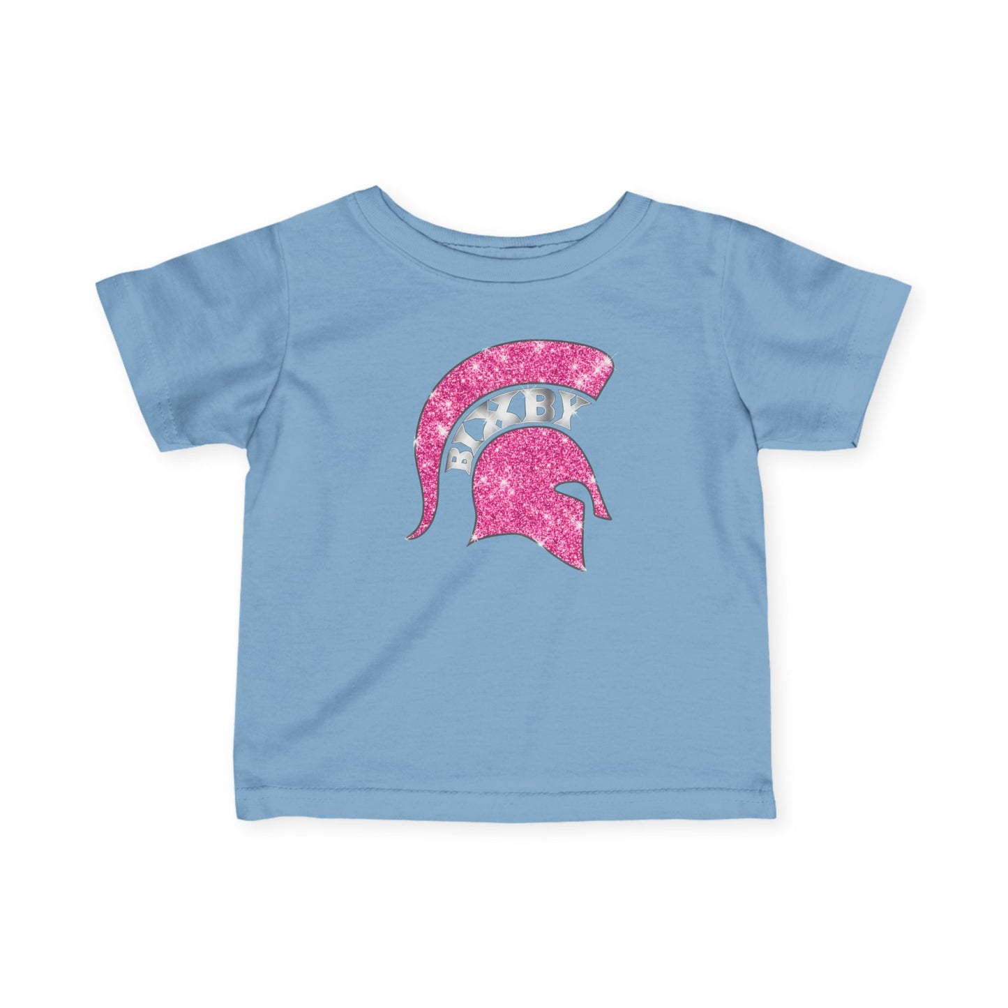 Bixby Spartans Pink Bling Infant Rabbit Skins Tee