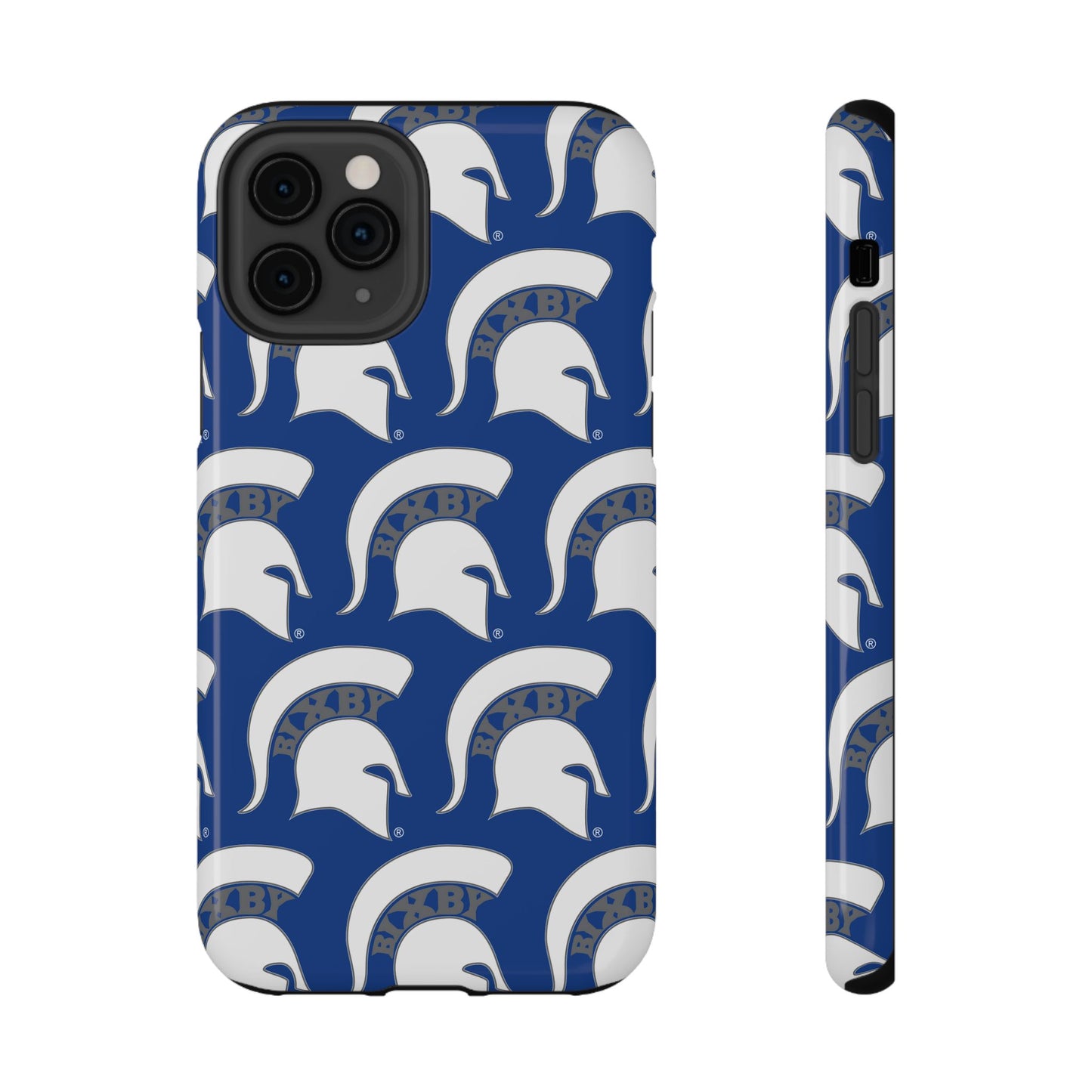 Bixby Spartan White Logo Impact Resistant iPhone Case