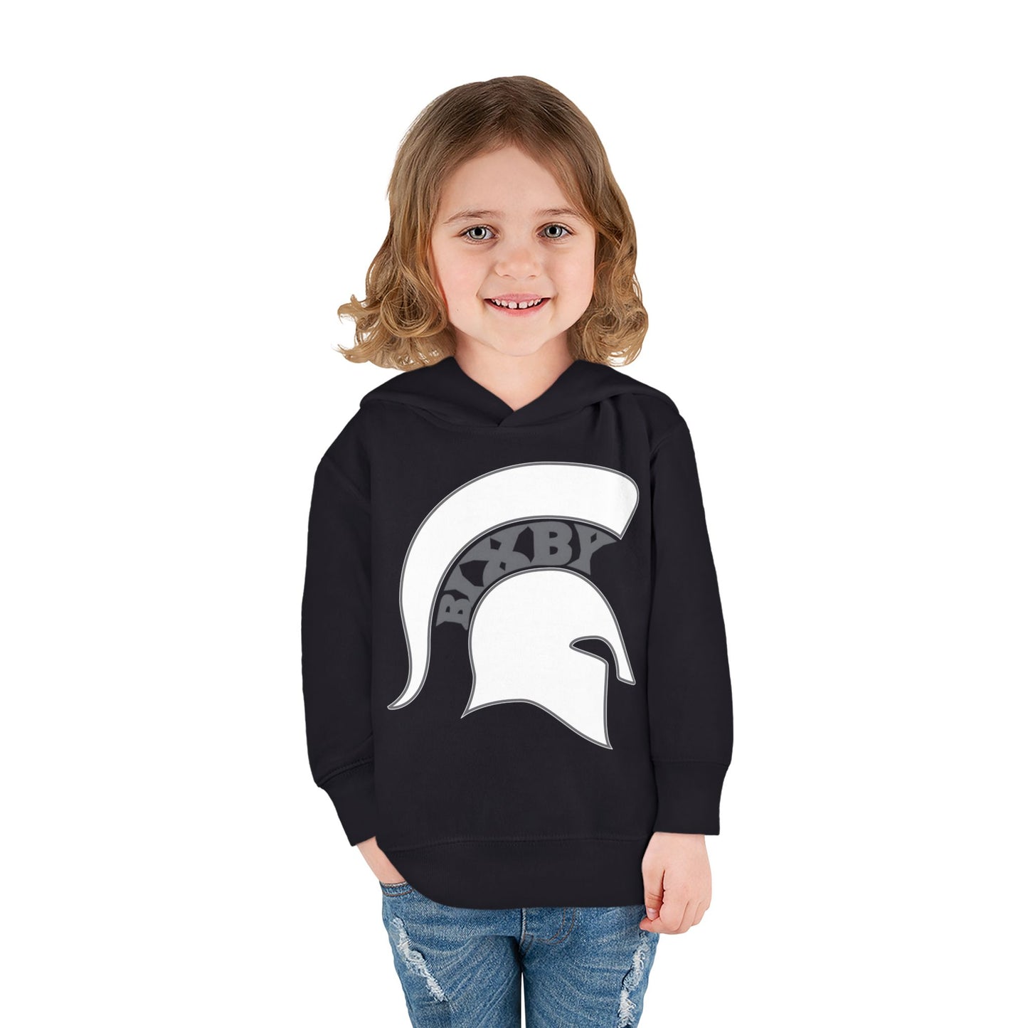 Bixby Spartans White Logo Toddler Rabbit Skins Hoodie