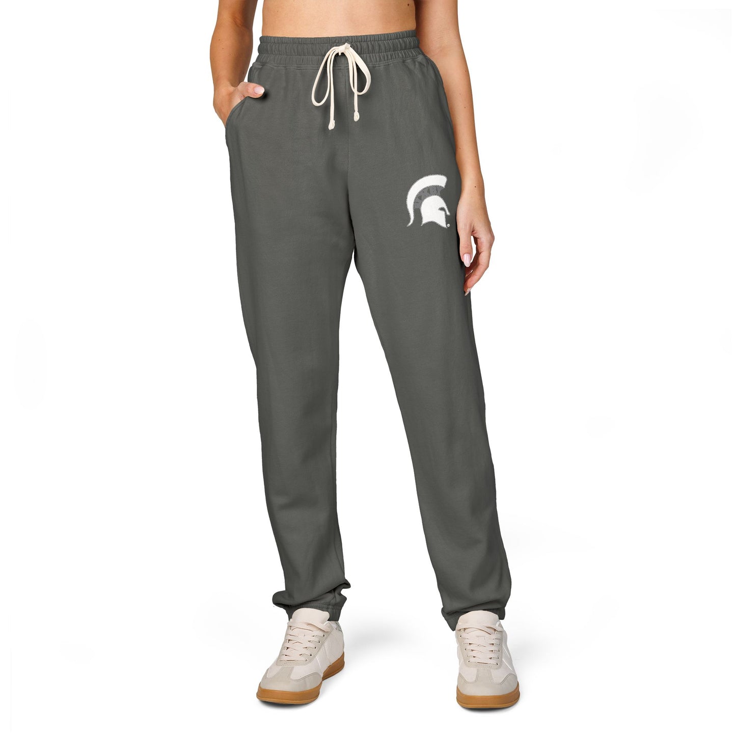 Spartan White Logo Premium Comfort Colors Sweatpants