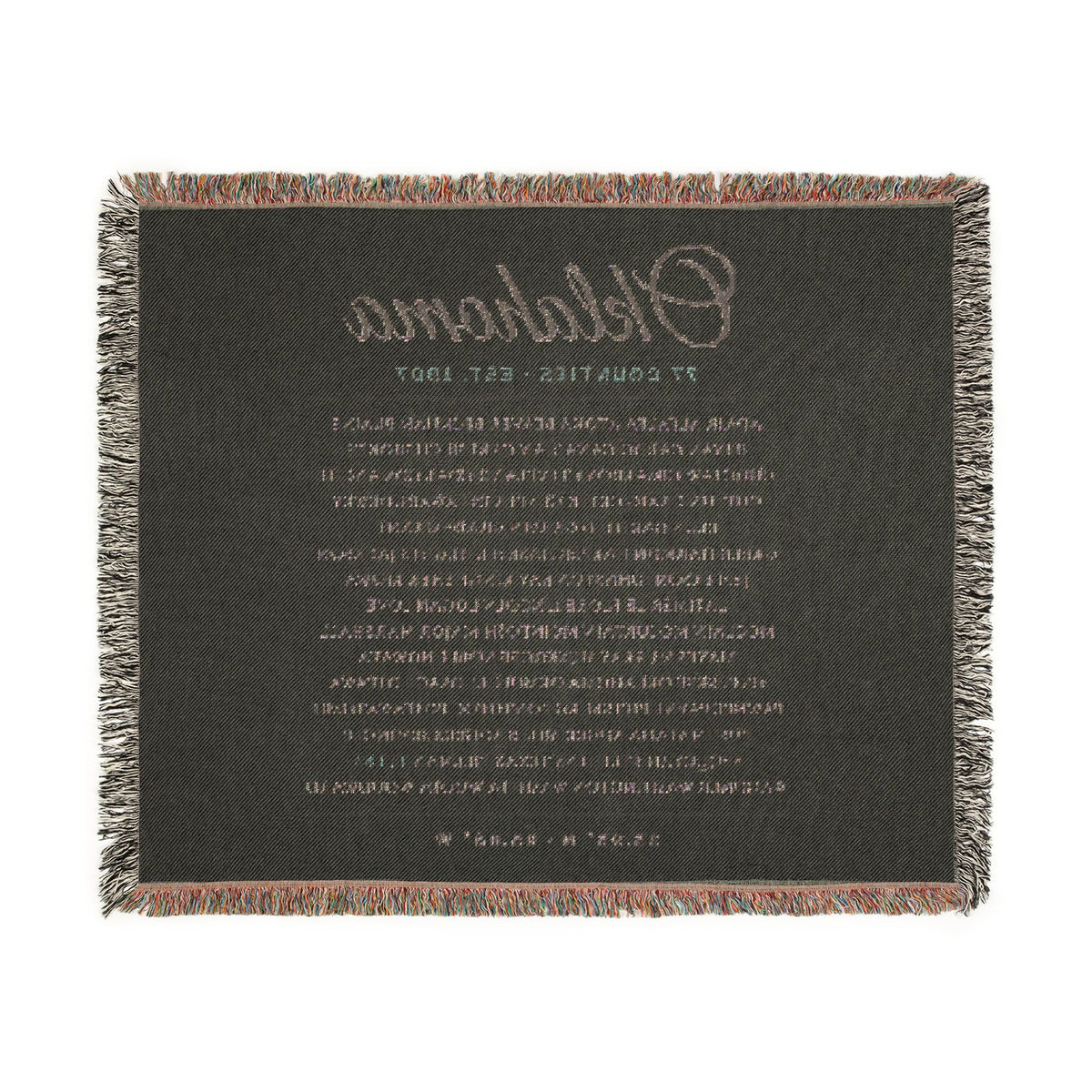 77 Counties Oklahoma Woven Throw Blanket