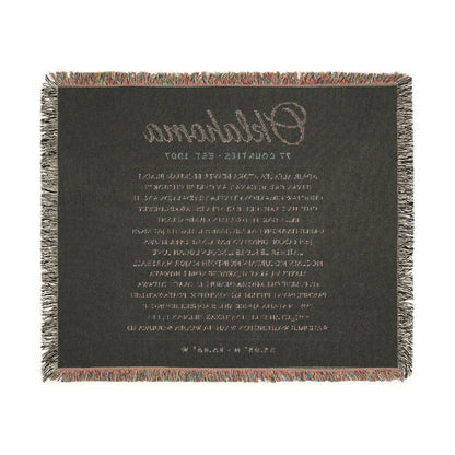 77 Counties Oklahoma Woven Throw Blanket