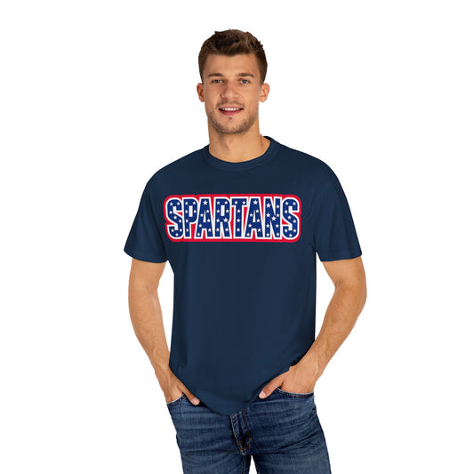 Spartans Patriotic Comfort Colors Tee