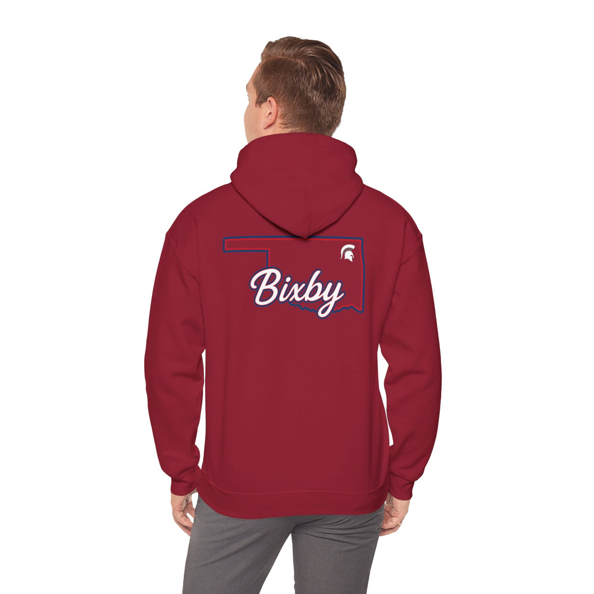 Bixby Spartans OK White Spartan Logo Hoodie