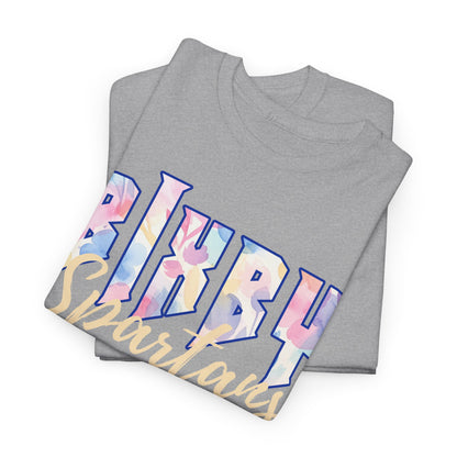 Bixby Spartans Retro Pastel Floral Print School Spirit