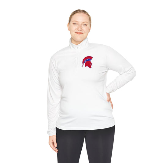 Spartan Red Logo Quarter-Zip Pullover