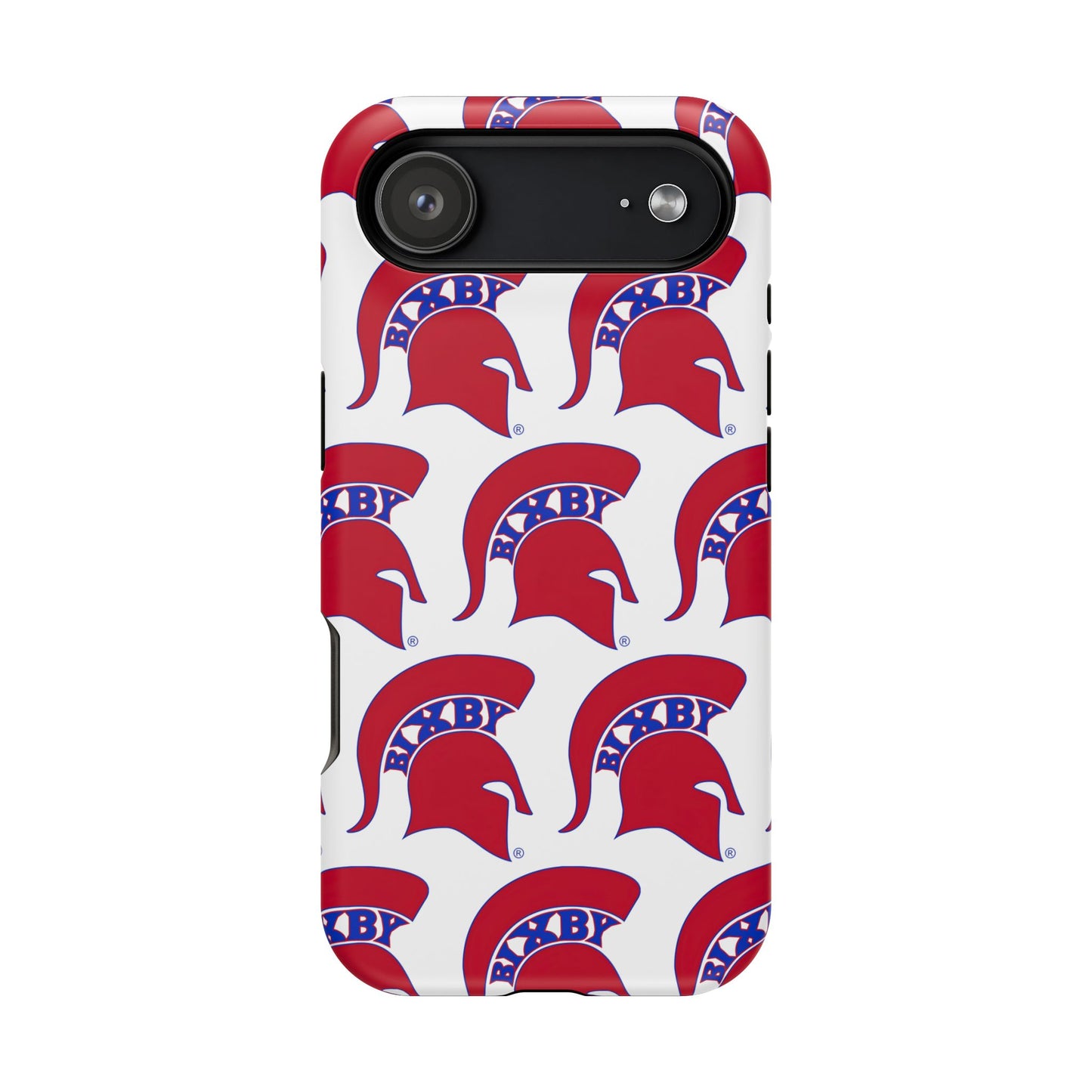 Bixby Spartan Red Logo Impact Resistant iPhone Case