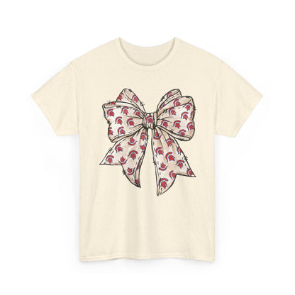 Spartan Helmet Pattered Bow Gildan Tee