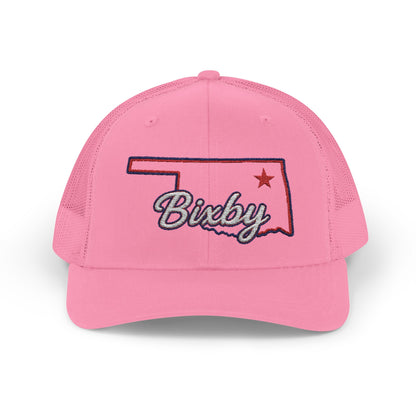 Bixby OK Embroidered Trucker Snapback Hat