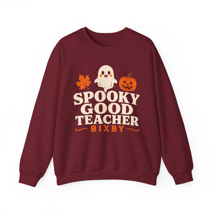 Bixby Spartans Spooky Good Teacher - Halloween Teacher (Bixby) Sweatshirt