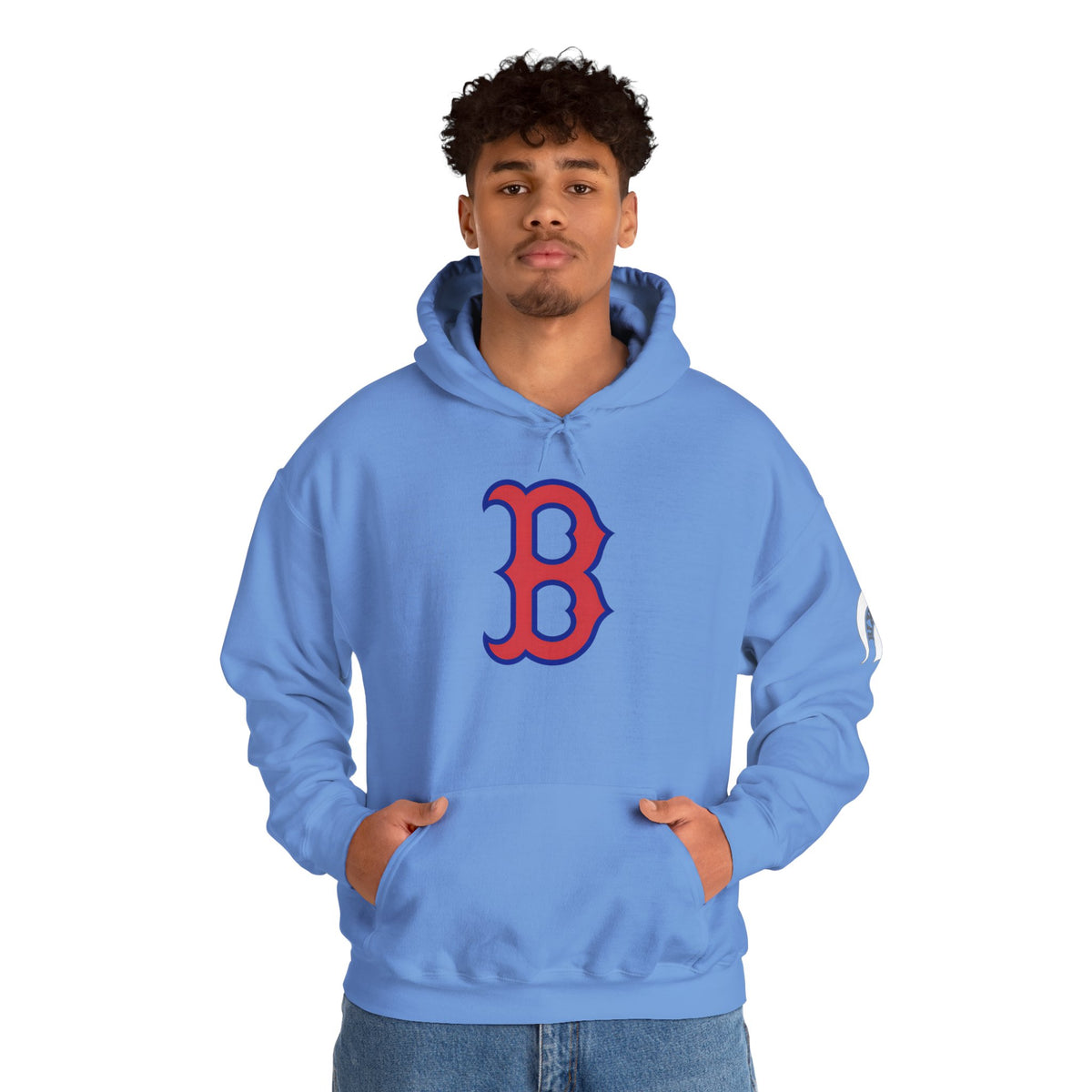 Bixby Spartans 'B' Logo With Sleeve Spartan Hoodie