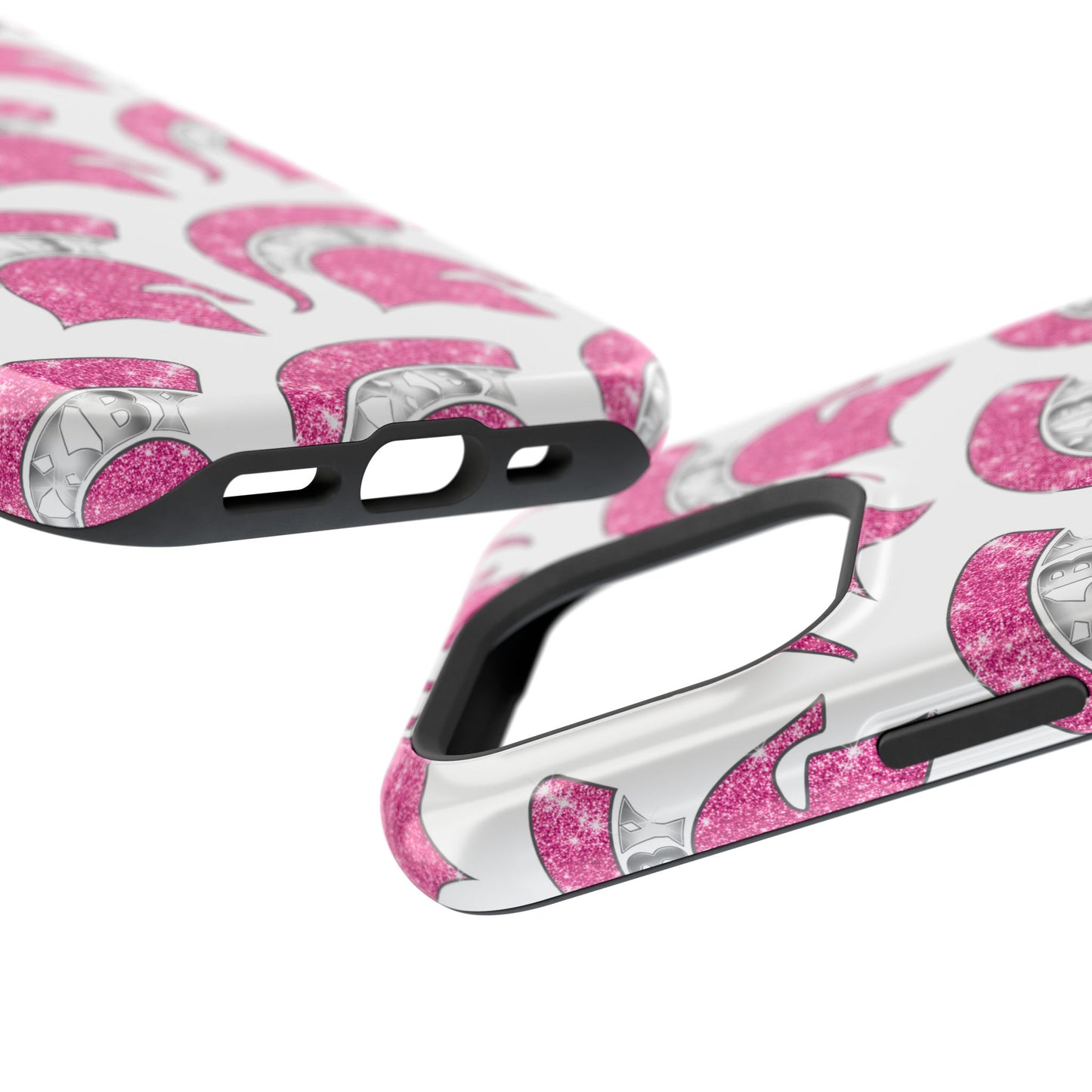 Bixby Spartan Pink Bling Logo Impact Resistant iPhone Case