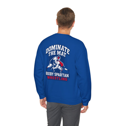 Dominate The Mat Spartan Wrestling Gildan Sweatshirt