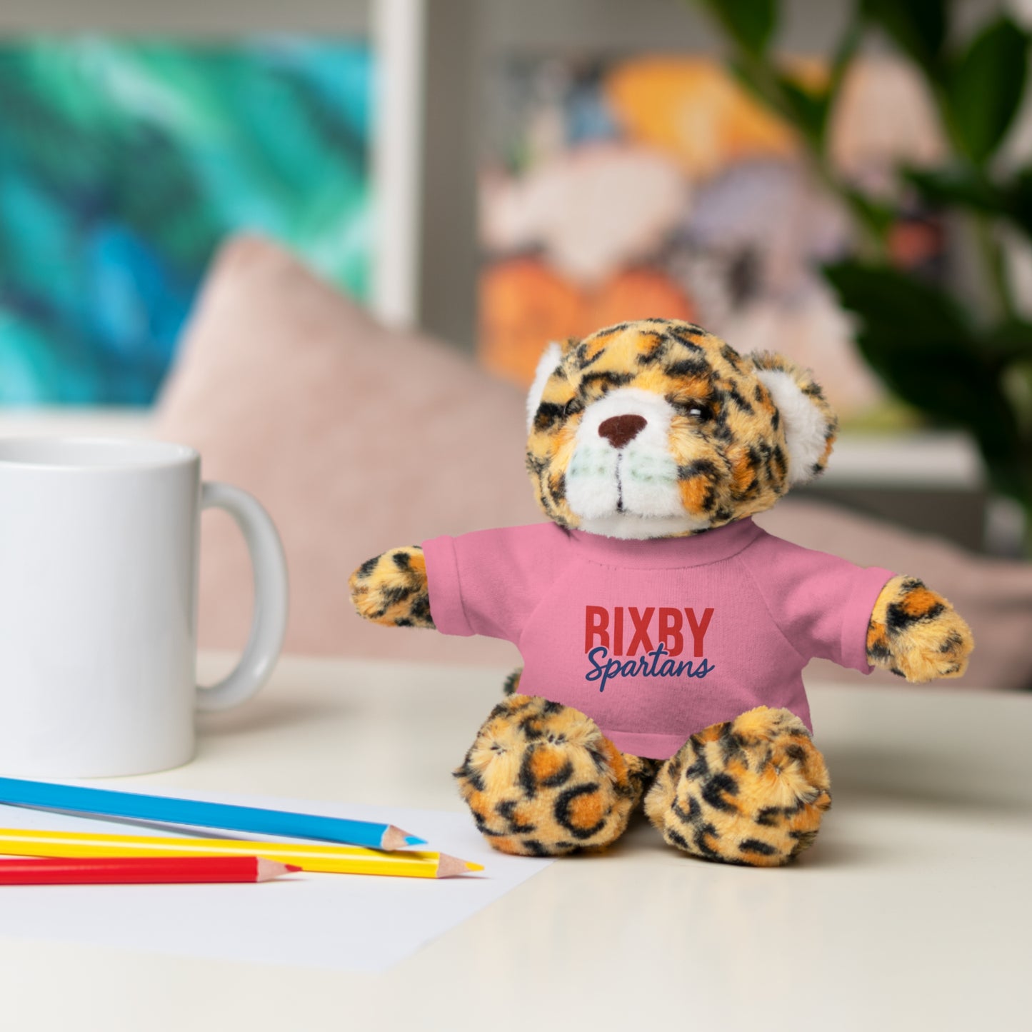Bixby Spartans Stuffed Animal Logo