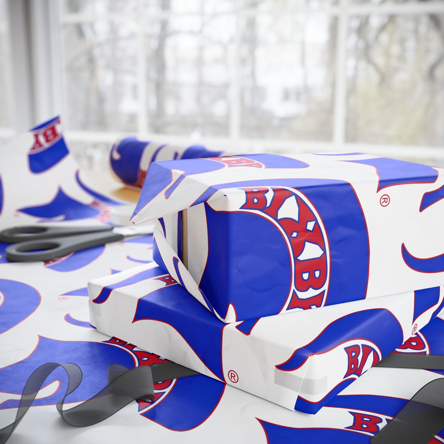 Bixby Spartan Blue Logo Wrapping Paper
