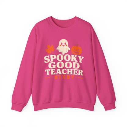 Bixby Spartans Spooky Good Teacher - Halloween Teacher (Bixby) Sweatshirt