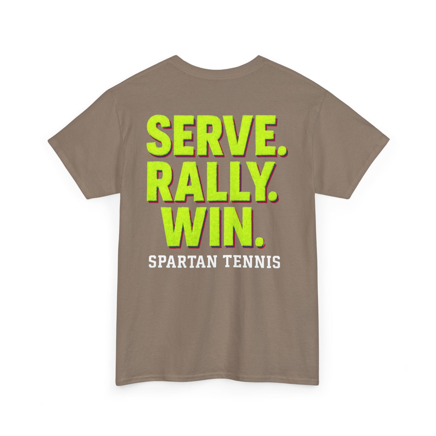 Rally. Serve. Win. Spartan Tennis Gildan Tee