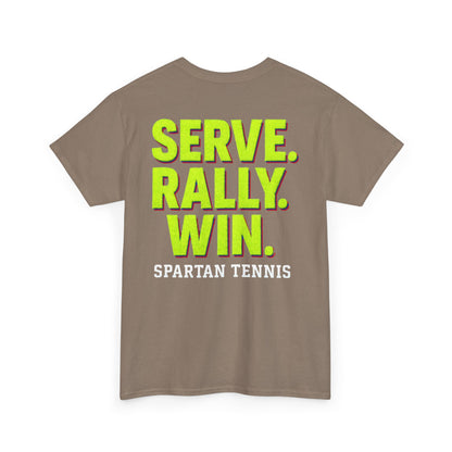 Rally. Serve. Win. Spartan Tennis Gildan Tee