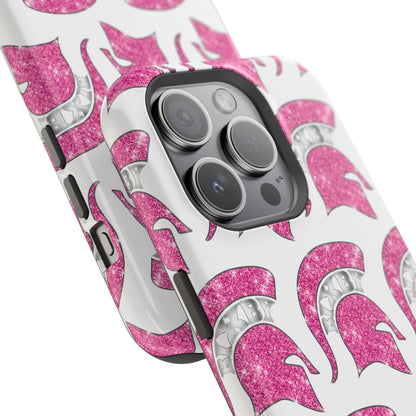 Bixby Spartan Pink Bling Logo Impact Resistant iPhone Case