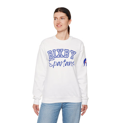 Bixby Spartans Gildan Sweatshirt with Sleeve Logo