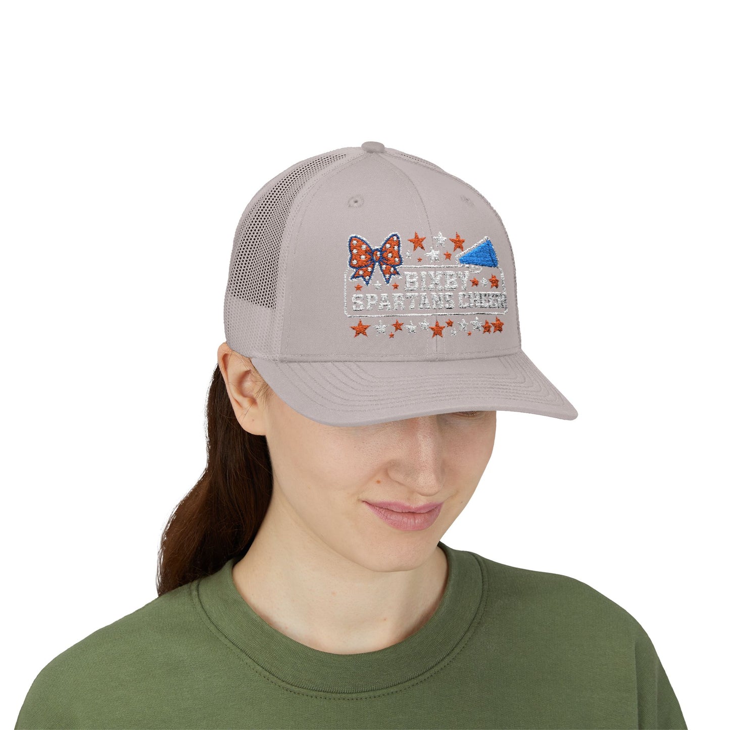 Bixby Spartans Cheer Embroidered Trucker Snapback