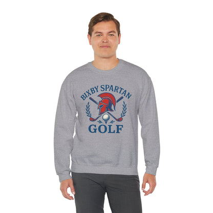 Bixby Spartan Golf Crest Gildan Sweatshirt