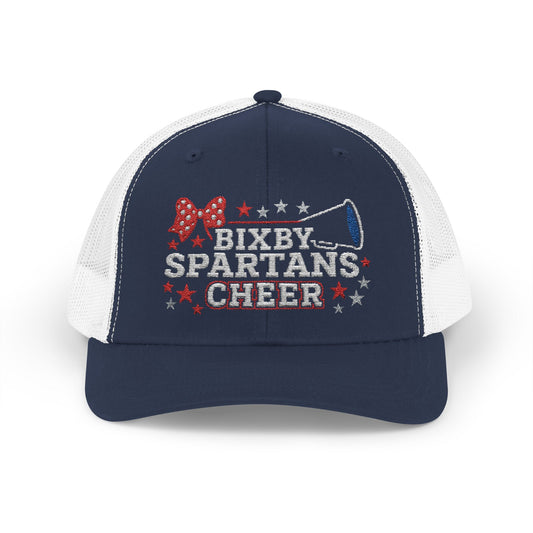 Bixby Spartans Cheer Embroidered Trucker Snapback