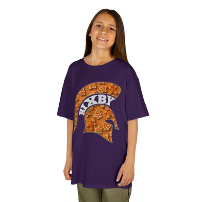 Bixby Spartan Gingerbread Helmet Youth Gildan Tee