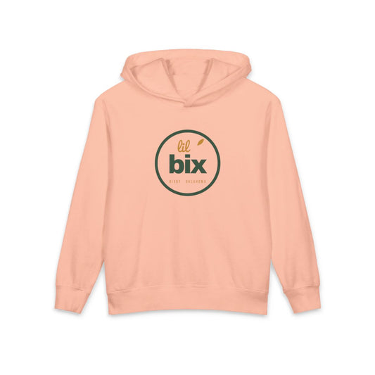 Lil Bix Stamp Youth Hoodie in Peachy
