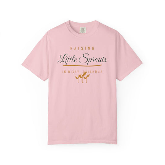 Raising Little Sprouts in Bixby Comfort Colors Tee in Blossom