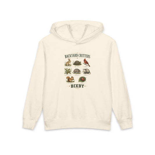 Backyard Critters Youth Hoodie in Ivory