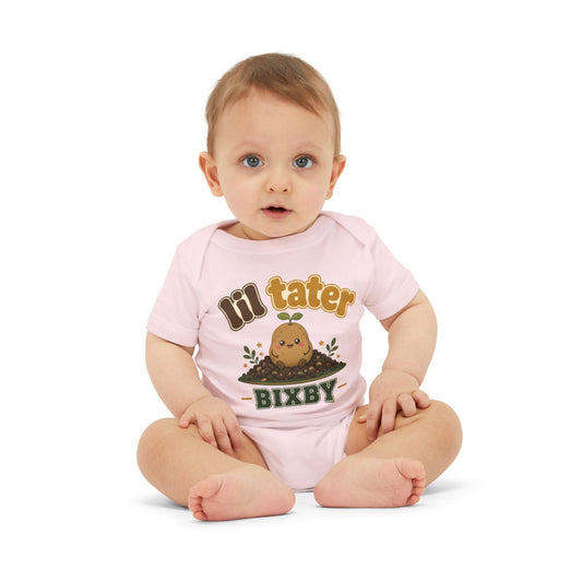 lil tater Baby Bodysuit in Pink