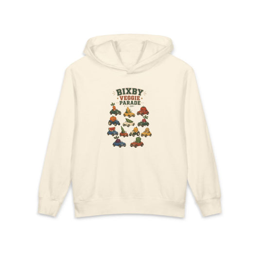 Bixby Veggie Parade Youth Hoodie in Ivory