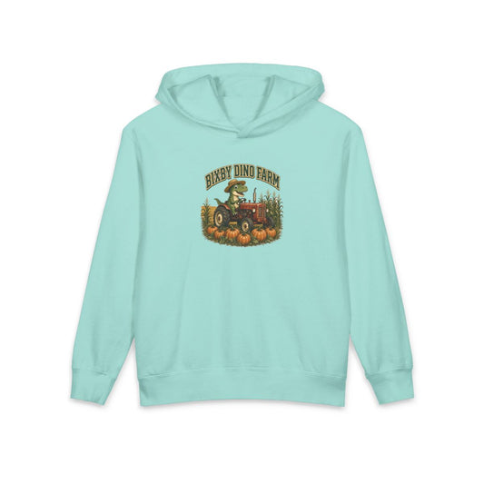 Bixby Dino Farm Youth Hoodie in Chalky Mint