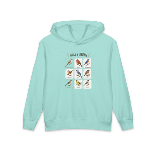 Bixby Birds Youth Hoodie in Chalky Mint