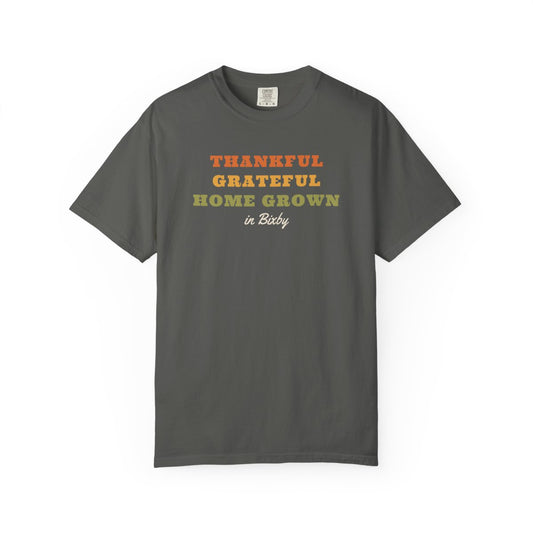 Thankful Grateful Home Grown Comfort Colors Tee in Pepper