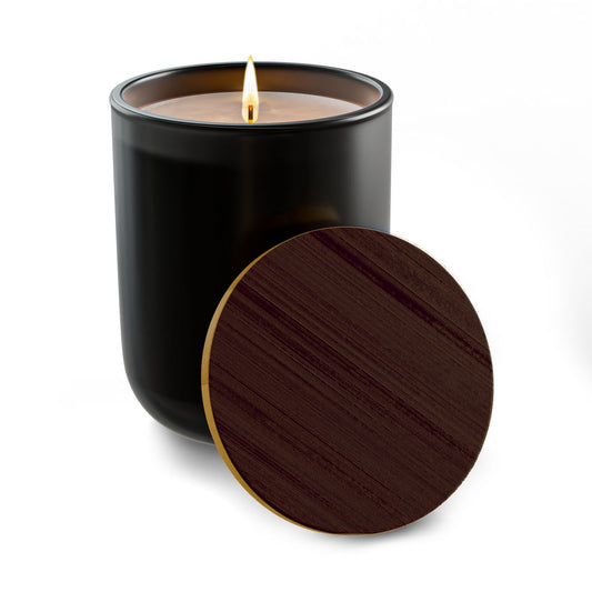 Bottomland Harvest Engraved Soy Candle in True Noir (Matte)