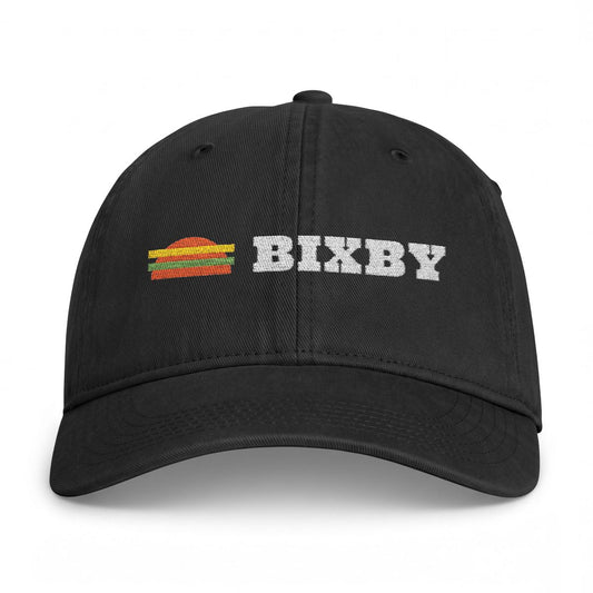 Bixby Retro Sunset Comfort Colors Washed Dad Cap in Black