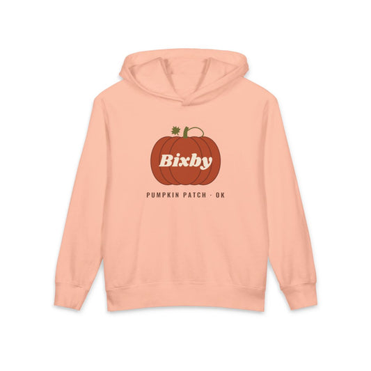 Bixby Pumpkin Patch Youth Hoodie in Peachy