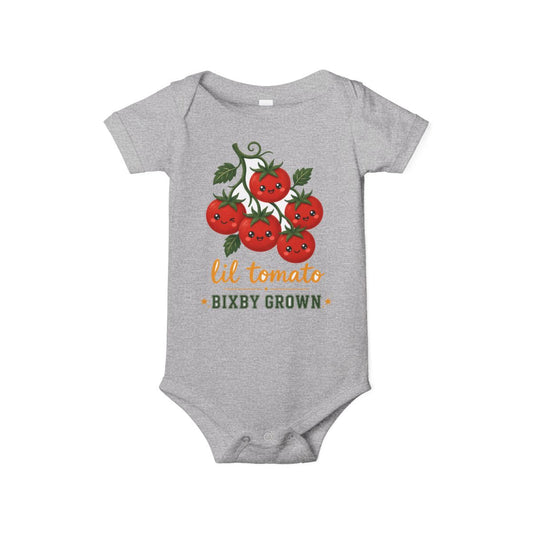 lil tomato Baby Bodysuit in Athletic Heather