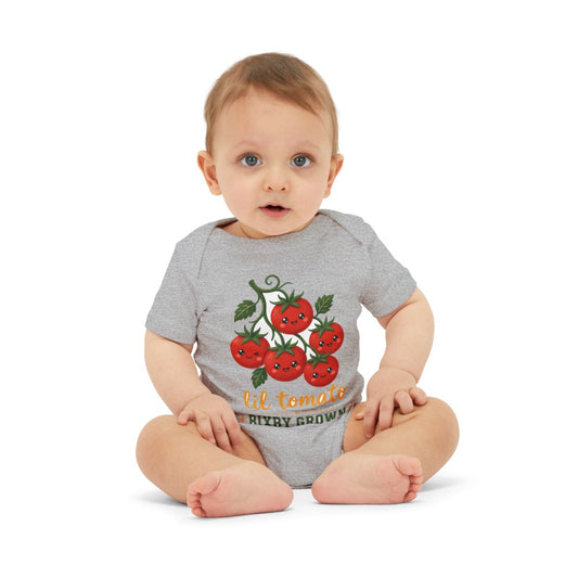lil tomato Baby Bodysuit in Athletic Heather