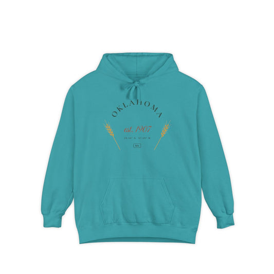 Oklahoma Est. 1907 Hoodie | Comfort Colors in Seafoam