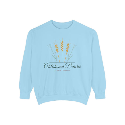 Oklahoma Prairie Crewneck Sweatshirt | Comfort Colors in Chambray