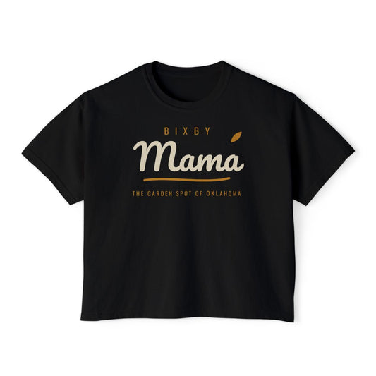 Bixby Mama Boxy Comfort Colors Tee in Black