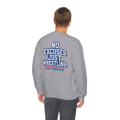 No Excuses Spartan Wrestling Gildan Sweatshirt