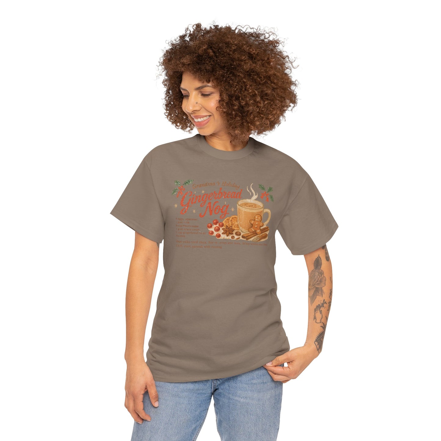 Gingerbread Nog Recipe Tee Holiday Cookie Mug Graphic