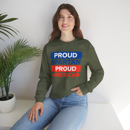 Proud Spartan Proud American Gildan Sweatshirt